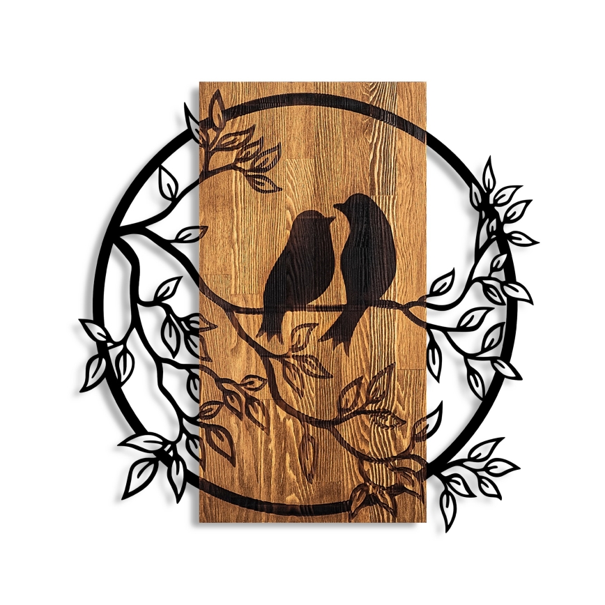 Decoração de parede 59x57 cm pássaros