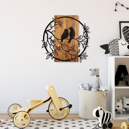 Decoração de parede 59x57 cm pássaros