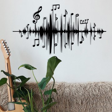 Decoração de parede 69x37 cm notas metal