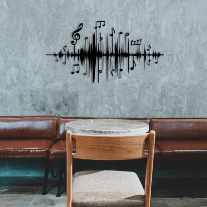 Decoração de parede 69x37 cm notas metal