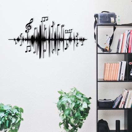 Decoração de parede 69x37 cm notas metal