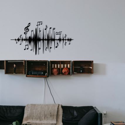 Decoração de parede 69x37 cm notas metal