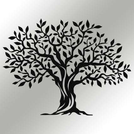 Decoração de parede 69x52 cm árvore metal