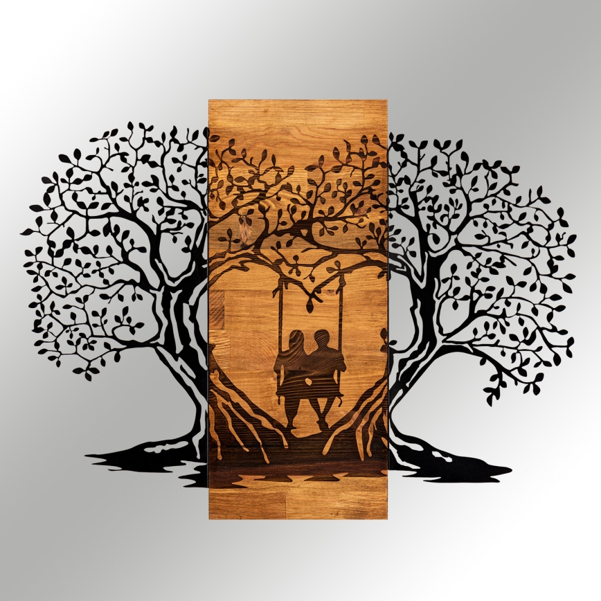 Decoração de parede 76x58 cm árvores