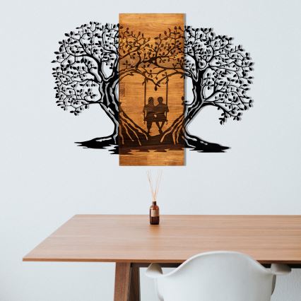 Decoração de parede 76x58 cm árvores