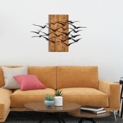 Decoração de parede 86x58 cm pássaros