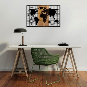 Decoração de parede 90x58 cm mapa