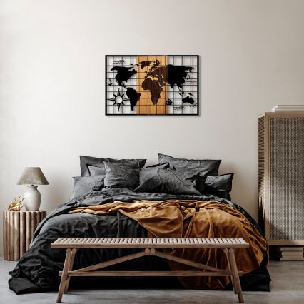 Decoração de parede 90x58 cm mapa