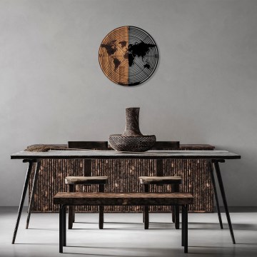 Decoração de parede diâmetro 56 cm mapa