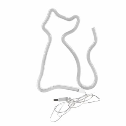 Decoração de parede LED com néons CAT LED/3W/3xAA USB amarelo