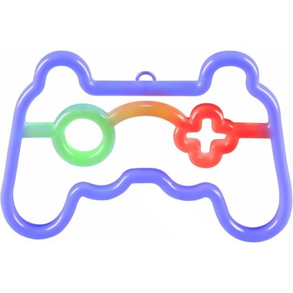 Decoração de parede LED com néons GAME LED/3W/3xAA USB azul