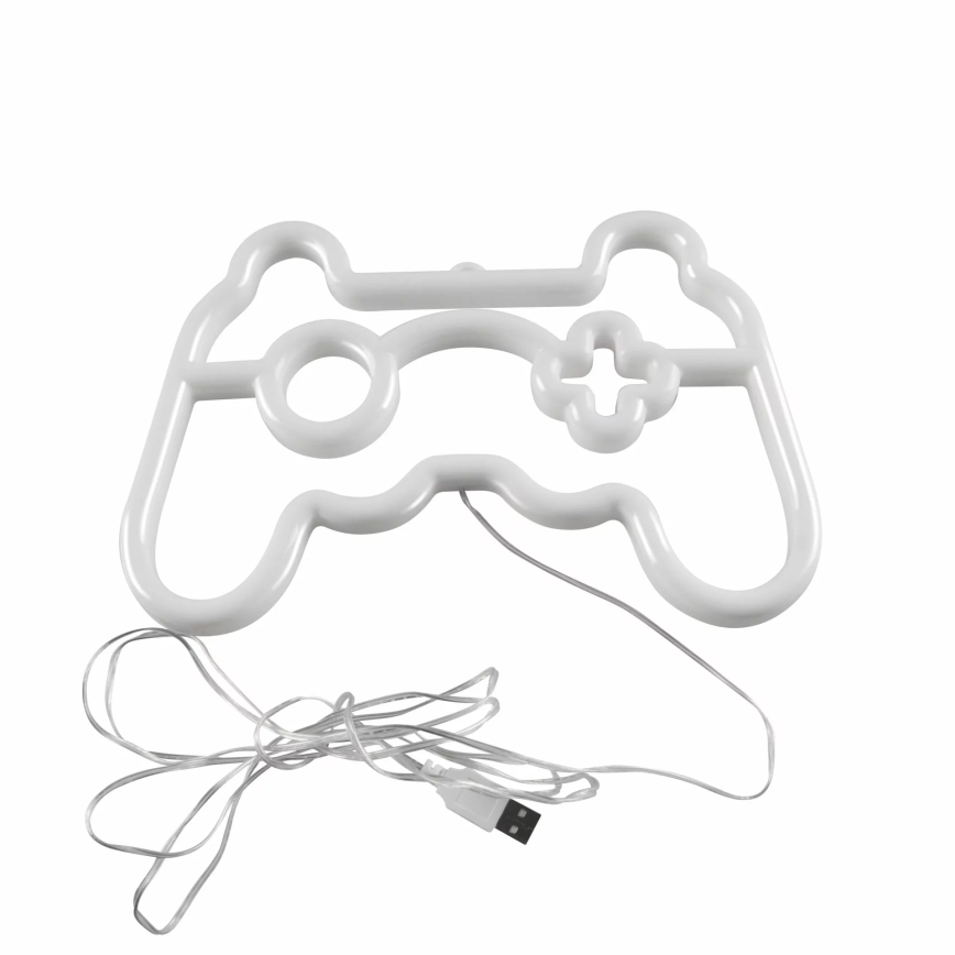 Decoração de parede LED com néons GAME LED/3W/3xAA USB azul