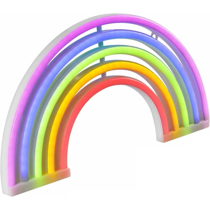Decoração de parede LED com néons RAINBOW LED/3W/3xAA USB multicolorida