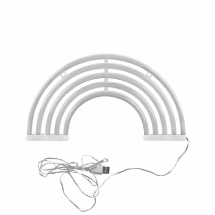 Decoração de parede LED com néons RAINBOW LED/3W/3xAA USB multicolorida