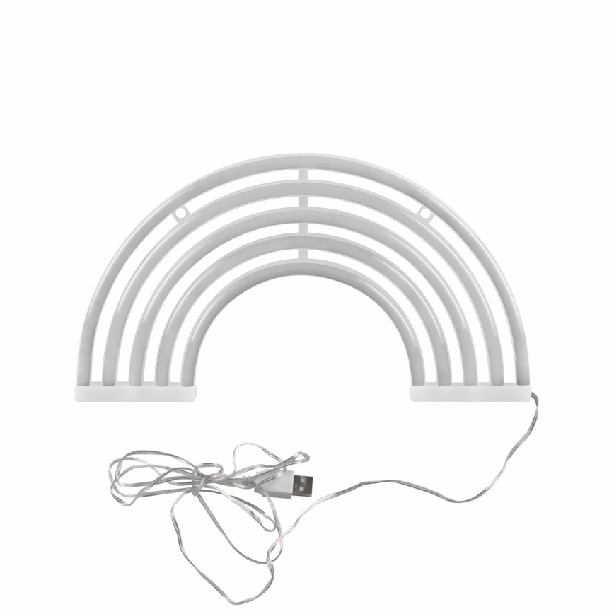 Decoração de parede LED com néons RAINBOW LED/3W/3xAA USB multicolorida