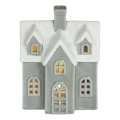 Decoração em porcelana LED/2xLR44/branco quente casa cinzento