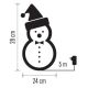 Decoração exterior de Natal LED 30xLED/2,1W/230V IP44 boneco de neve