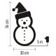 Decoração exterior de Natal LED 40xLED/2,1W/230V IP44 boneco de neve