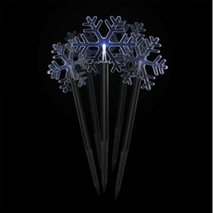 Decoração exterior de Natal LED 5xLED/3xAA IP44 flocos de neve