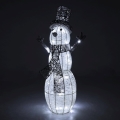 Decoração exterior de Natal LED LED/3,6W/230V/branco frio 75 cm IP44 boneco de neve