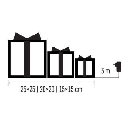 Decoração LED de Natal 72xLED/1,35W/230V prateada