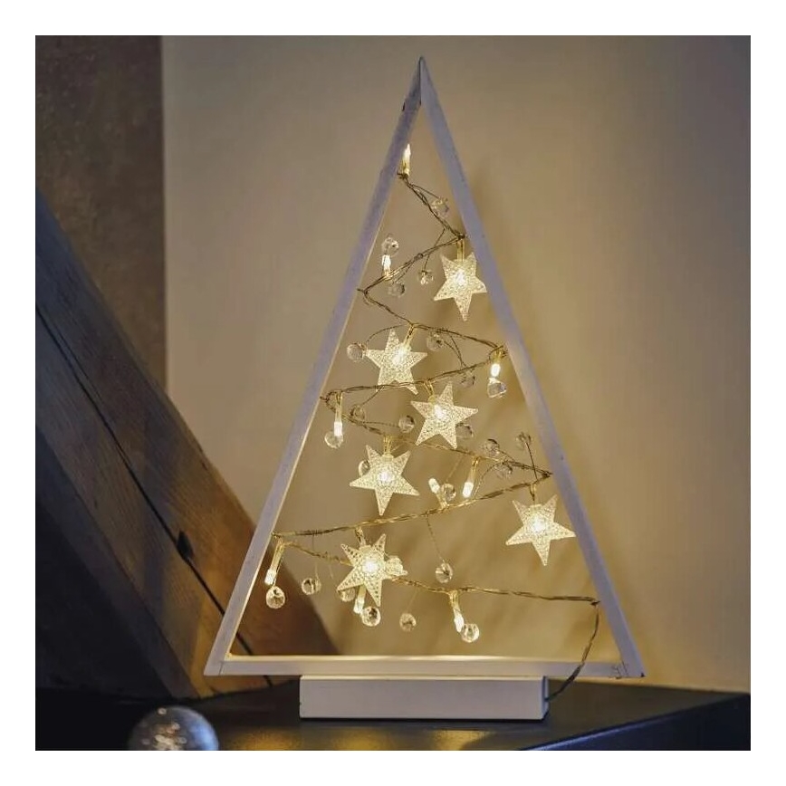Decoração de Natal LED 15xLED/2xAA árvore de Natal
