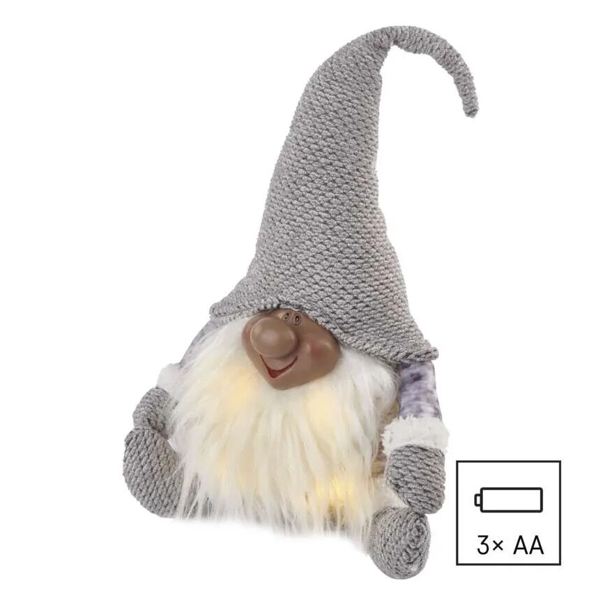 Decoração de Natal LED 4xLED/3xAA duende