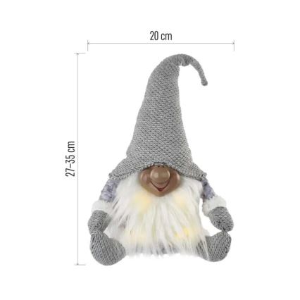 Decoração de Natal LED 4xLED/3xAA duende