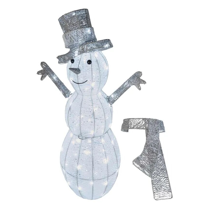 Decoração de Natal LED para exterior 80xLED/3,6W/230V IP44 82 cm boneco de neve