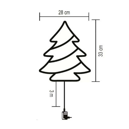 Decoração de Natal LED para janela exterior 35xLED/230V IP44 branco quente/árvore