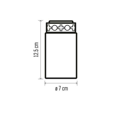 Decoração LED para exterior LED/2xC IP44 vermelha