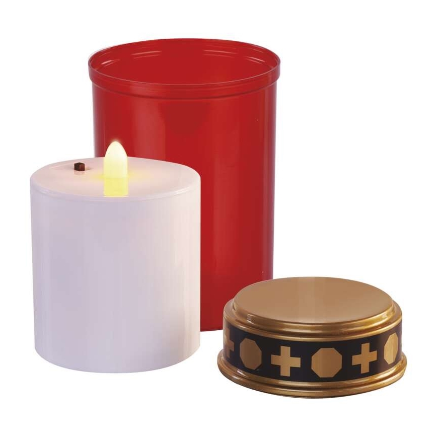 Decoração para exterior LED/2xC IP44 vermelha