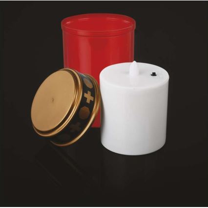 Decoração para exterior LED/2xC IP44 vermelha