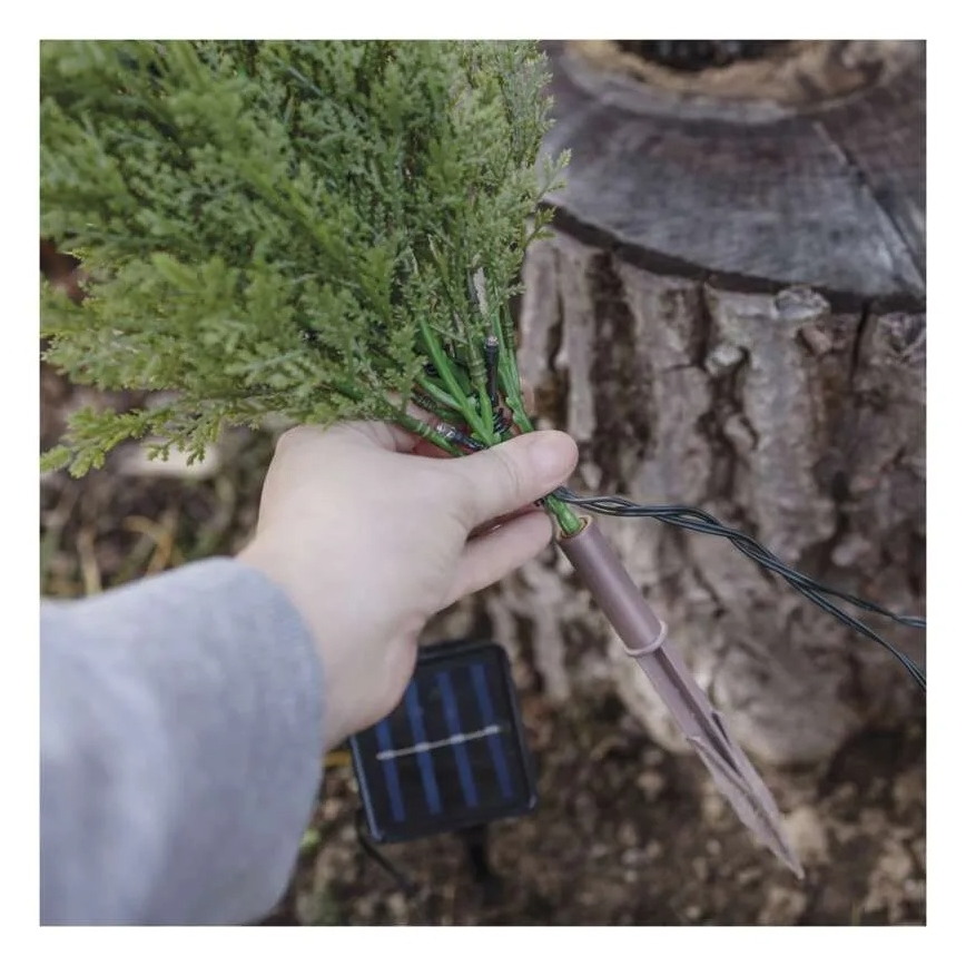 Decoração solar com 50 LEDs, 3 W, 1,2 V, 600 mAh, IP44