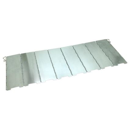 Painel corta-vento para fogareiro 24x67 cm, acabamento cromo mate