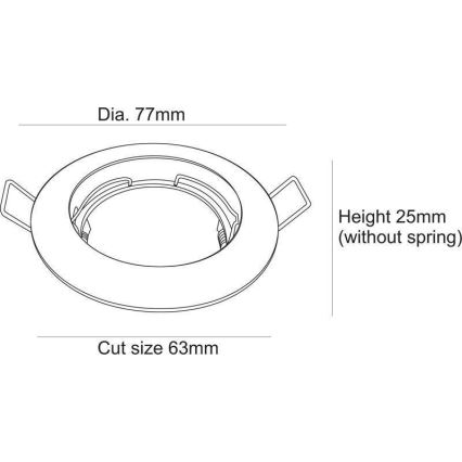 Deko-Light 120017 - Iluminação embutida RUND 1xGU5,3-MR16/35W/12V branco