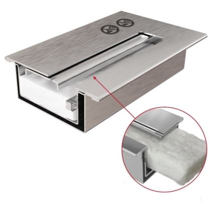 Kratki - Lareira embutida BIO 40x60 cm 2kW preta