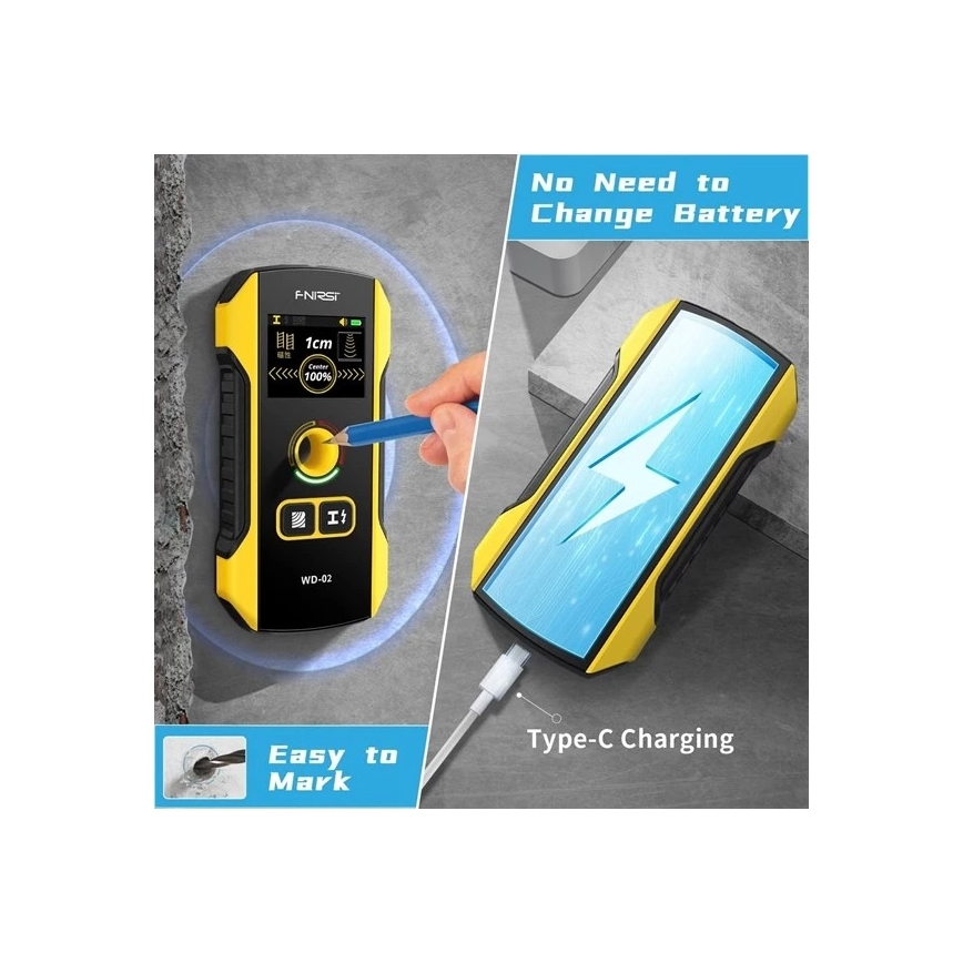 Detector de metais, tensão e inhomogeneidades 300 mAh 5V