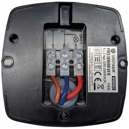 Detector de presença PRES SENSOR 2000W preto