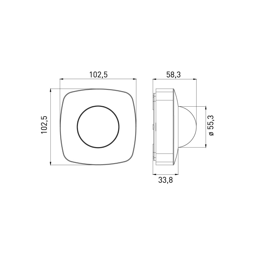Detector de presença PRES SENSOR 2000W preto