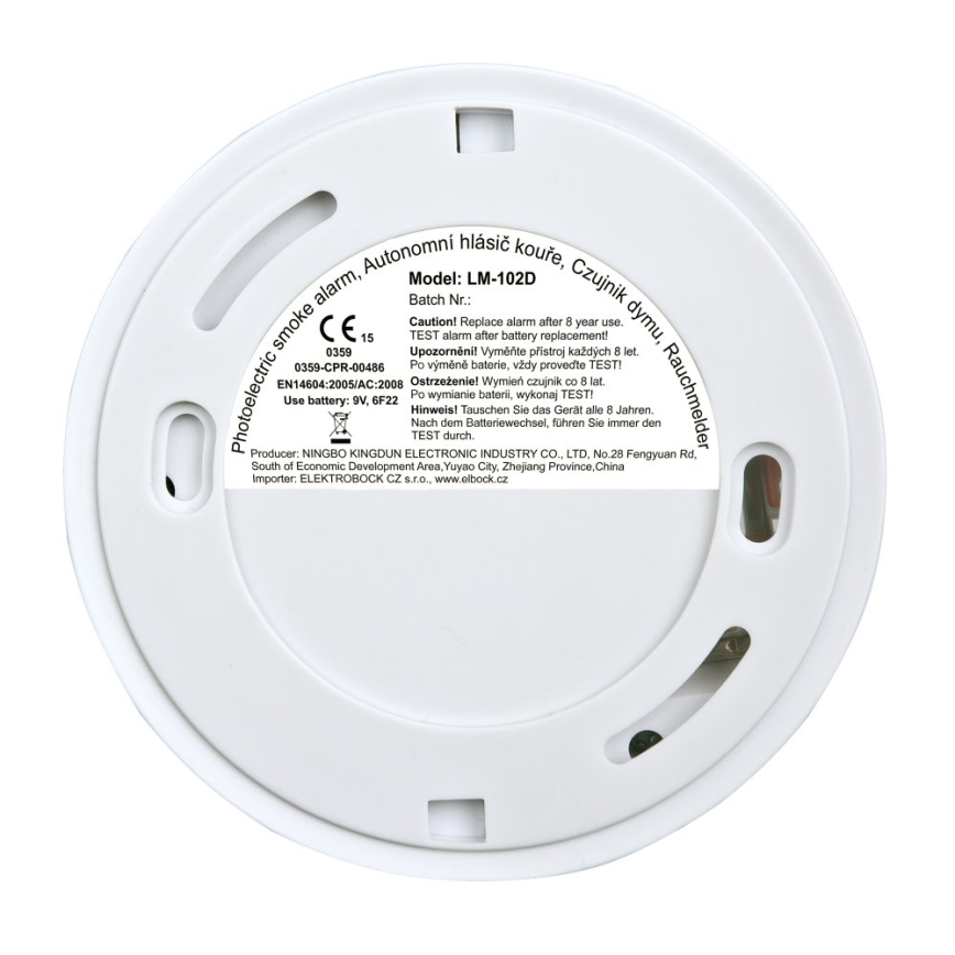 Detetor de fumo autónomo LM-102D fotoeléctrico
