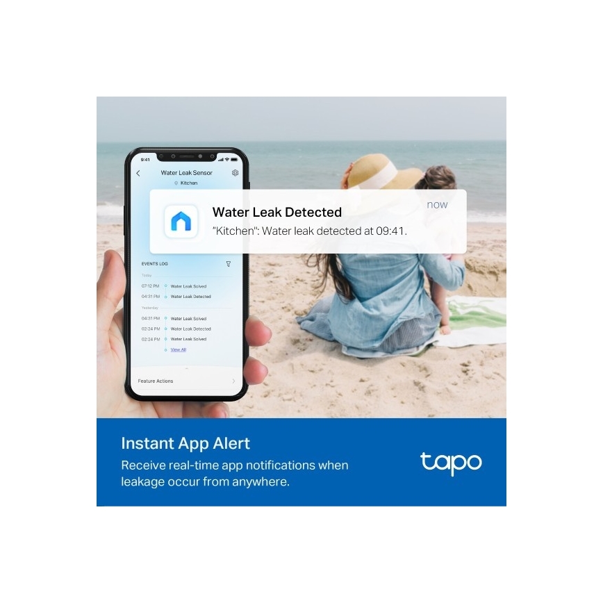 Detetor inteligente de fuga de água 2xAAA