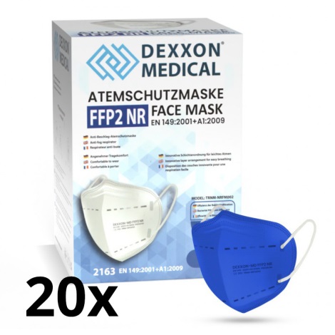 DEXXON MEDICAL Máscara FFP2 NR Azul escura 20pcs