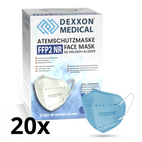 DEXXON MEDICAL Máscara FFP2 NR Azul oceano 20pcs