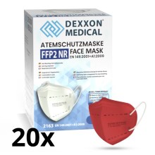 DEXXON MEDICAL Máscara FFP2 NR Vermelha 20pcs