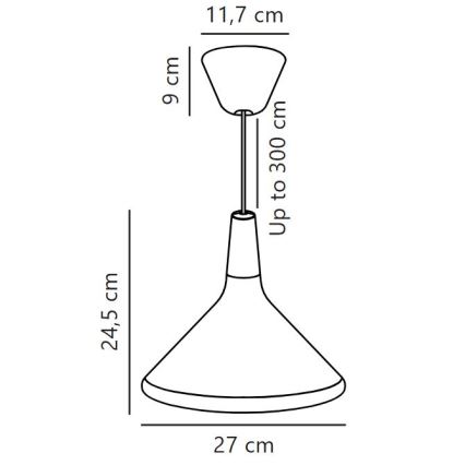 DFTP by Nordlux - Candeeiro suspenso NORI 1xE27/40W/230V