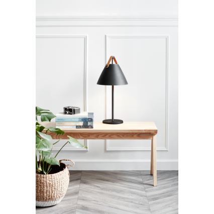 DFTP by Nordlux - Lâmpada de mesa STRAP 1xE27/40W/230V preta