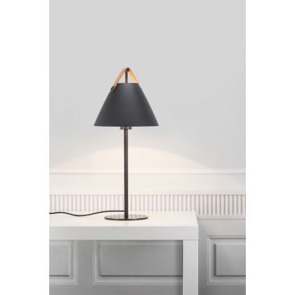 DFTP by Nordlux - Lâmpada de mesa STRAP 1xE27/40W/230V preta