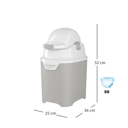 DiaperChamp - Cesto para fraldas ONE cinza