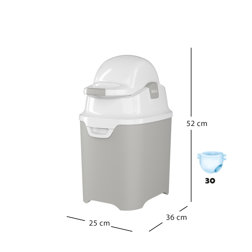 DiaperChamp - Cesto para fraldas ONE cinza